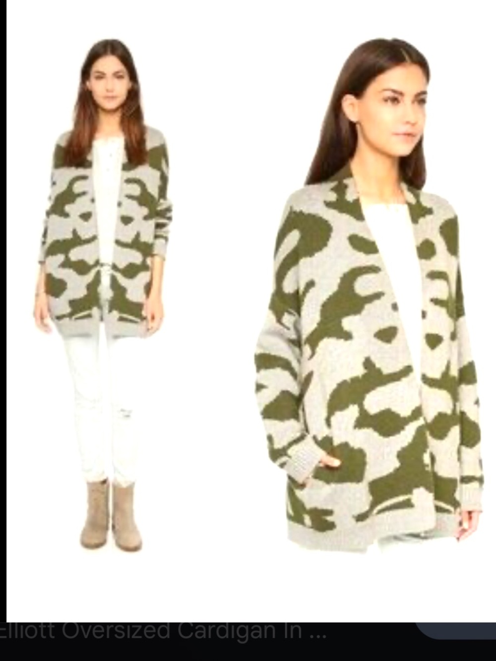 Current Elliot camo print cardigan